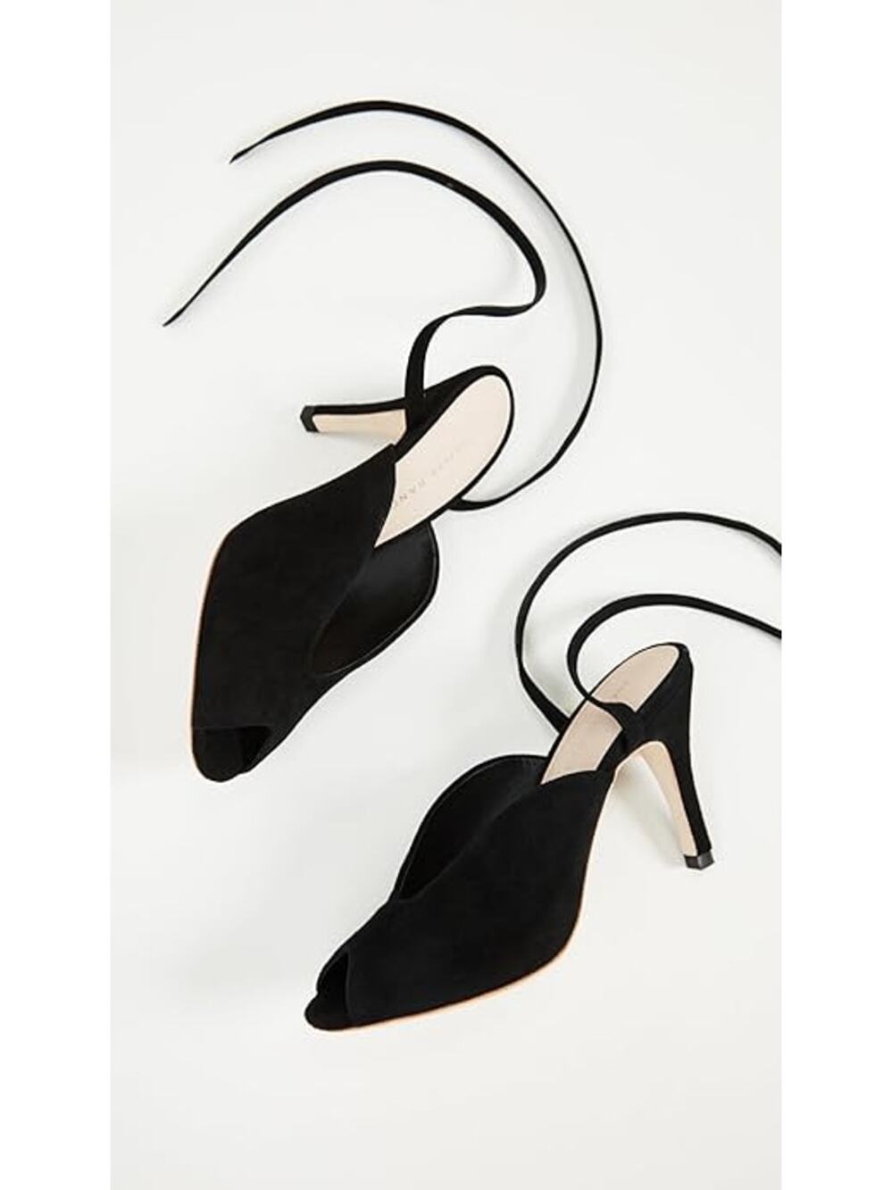 Loeffler Randall Mila Black Suede Slingback D'Orsay Pumps Womens Sze 7.5 B